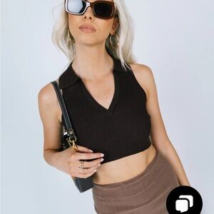 Chic Black Sleeveless Crop Top